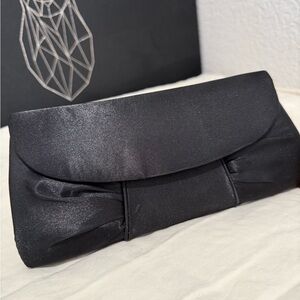 NWOT: Black Satin Clutch Wristlet